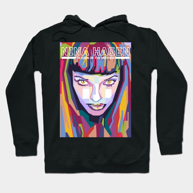 Abstract Nina Hagen in WPAP Hoodie by smd90